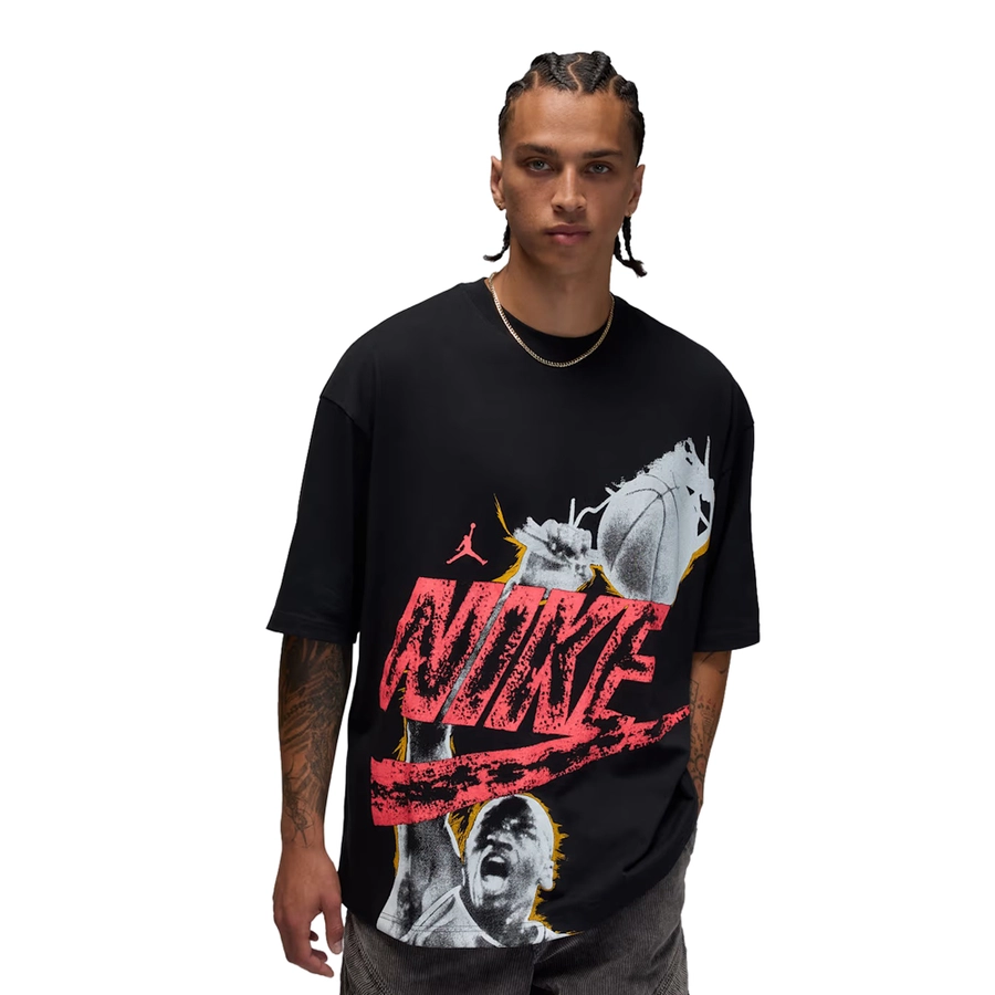 NIKE JORDAN MEN'S REISSUE OVERSIZED T-SHIRT 'BLACK'