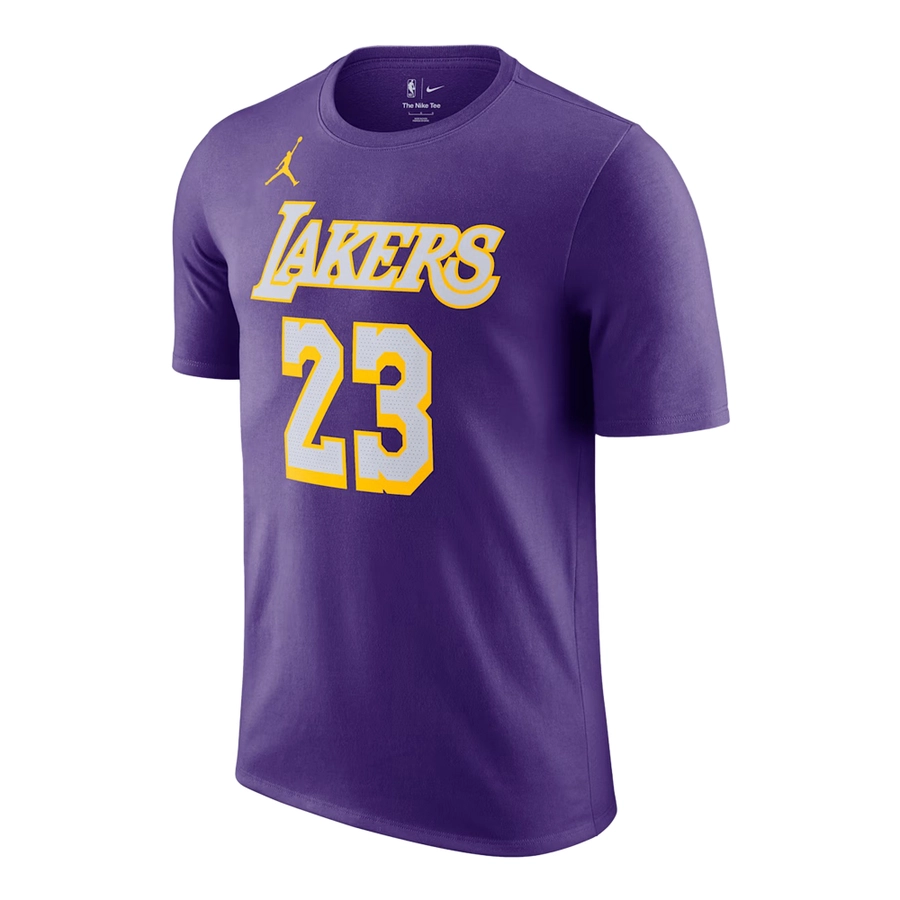 NIKE LEBRON JAMES NBA LOS ANGELES LAKERS ESSENTIALS STATEMENT T-SHIRT 'PURPLE'