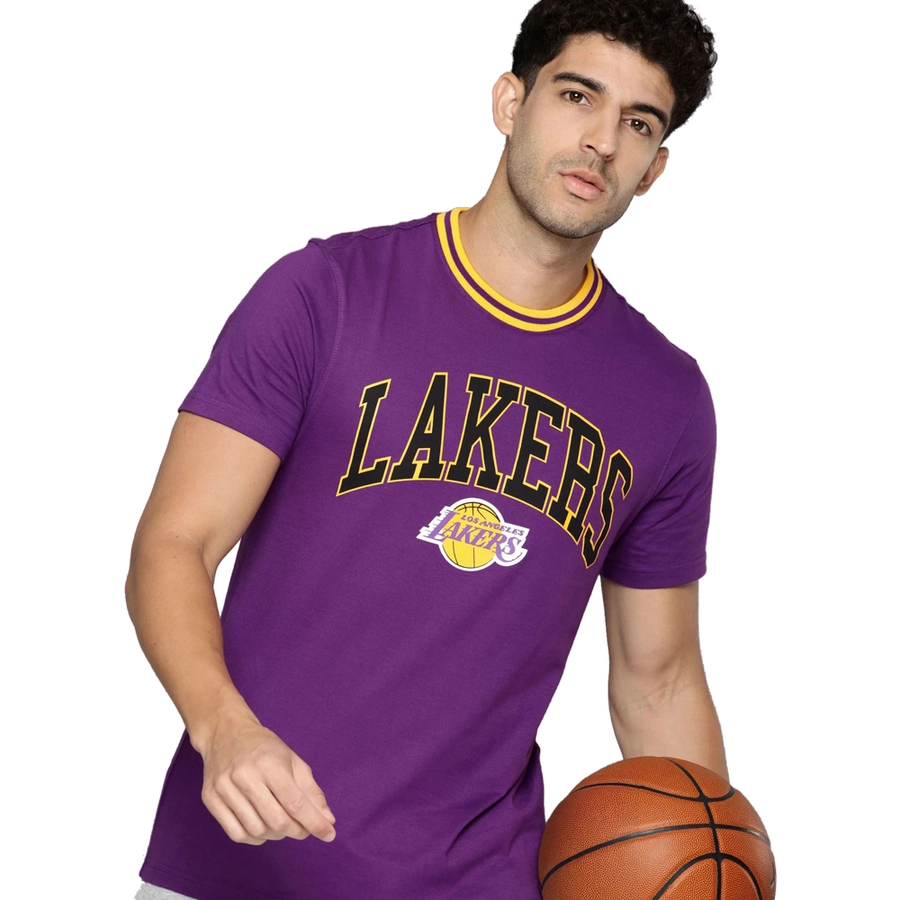 LOS ANGELES LAKERS CORE TYPOGRAPHY T-SHIRT 'PURPLE'