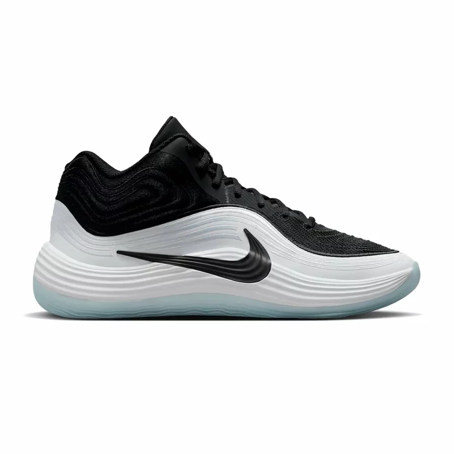NIKE MEN'S PRECISION 8 MID BASKETBALL SHOES 'BLACK/WHITE/ICE BLUE'
