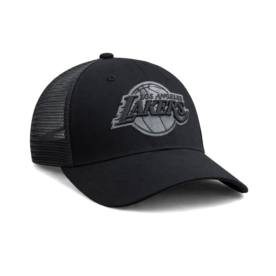 NBA LOS ANGELES LAKERS MONOCHROME BLACK TRUCKER CAP 'BLACK'