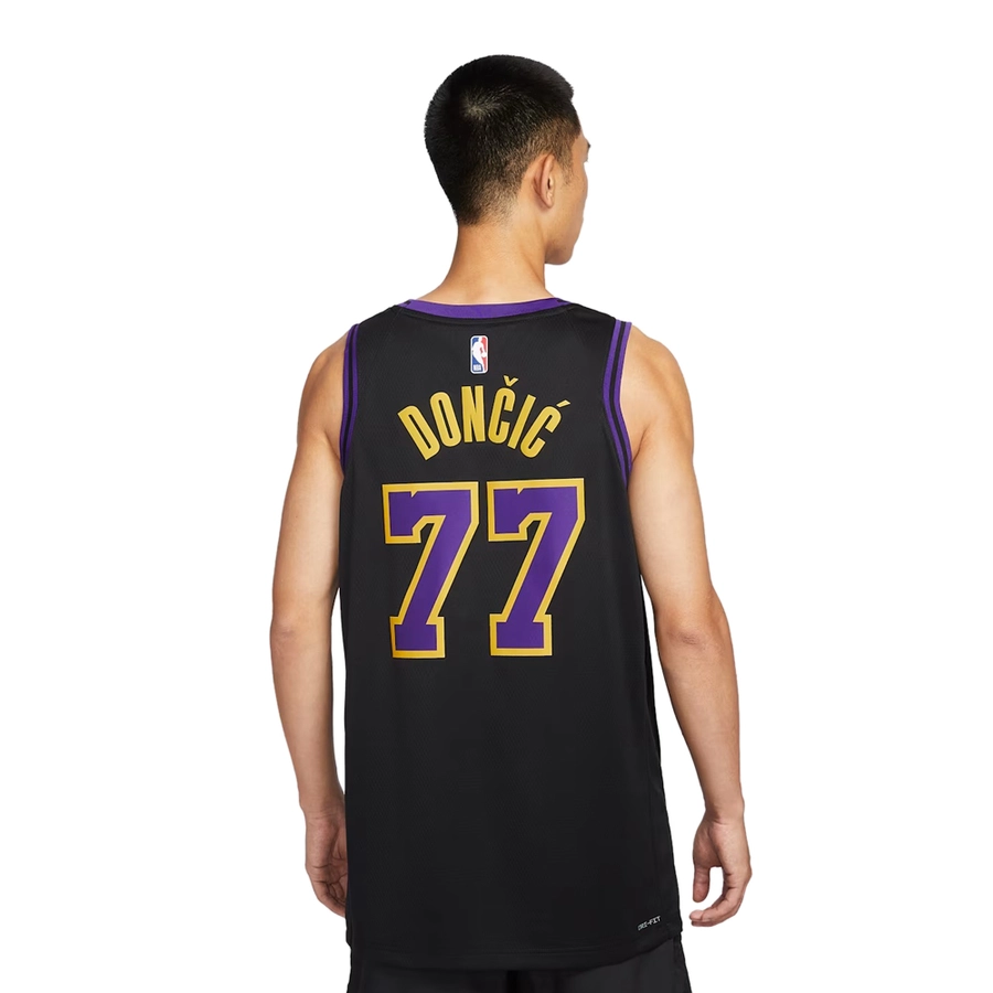 NIKE MEN'S LUKA DONCIC LOS ANGELES LAKERS DRI-FIT NBA CITY EDITION SWINGMAN JERSEY 'BLACK'