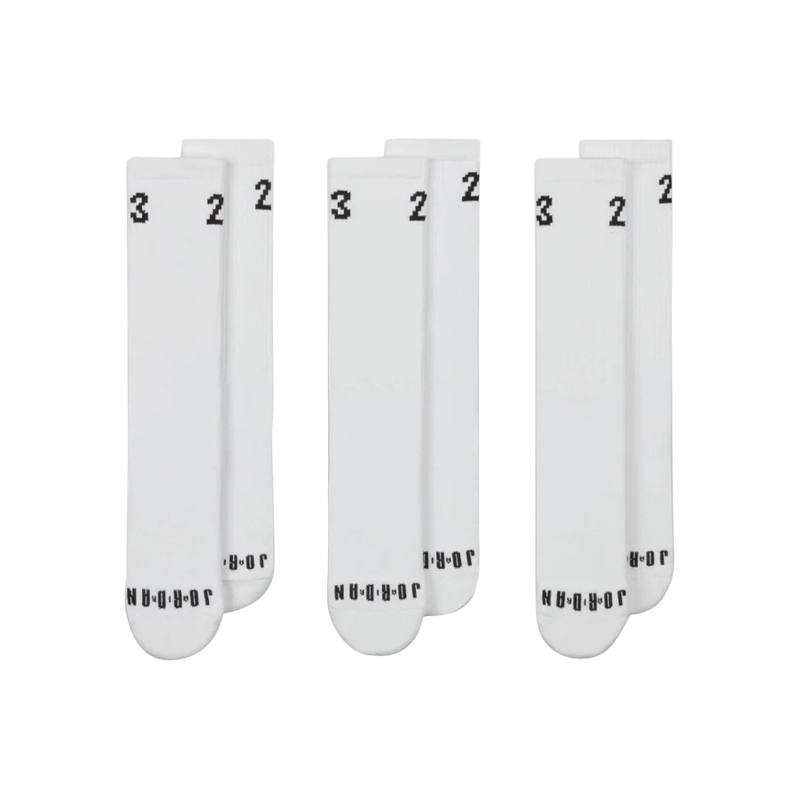 JORDAN ESSENTIALS CREW SOCKS (3 PAIRS) - 'WHITE'