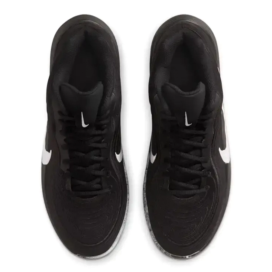 NIKE MEN'S PRECISION 8 MID BASKETBALL SHOES - 'BLACK/WHITE'