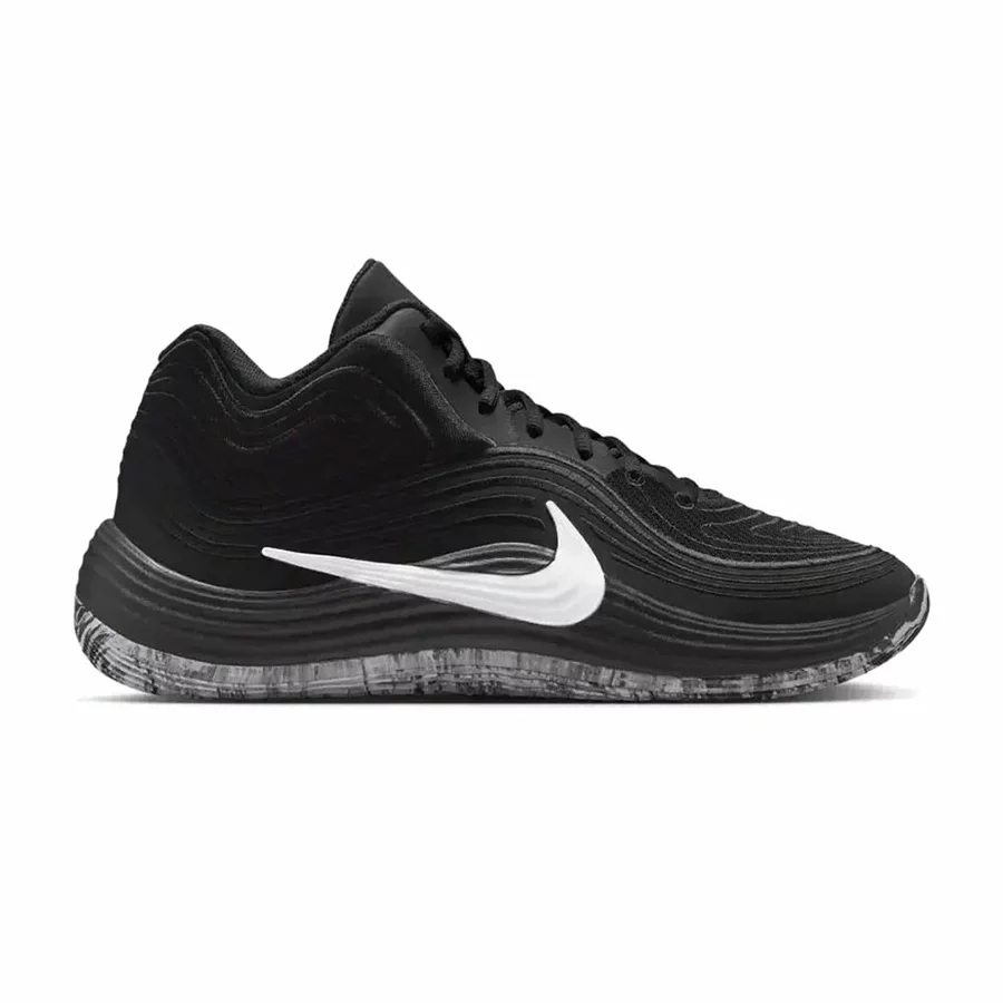 NIKE MEN'S PRECISION 8 MID BASKETBALL SHOES - 'BLACK/WHITE'