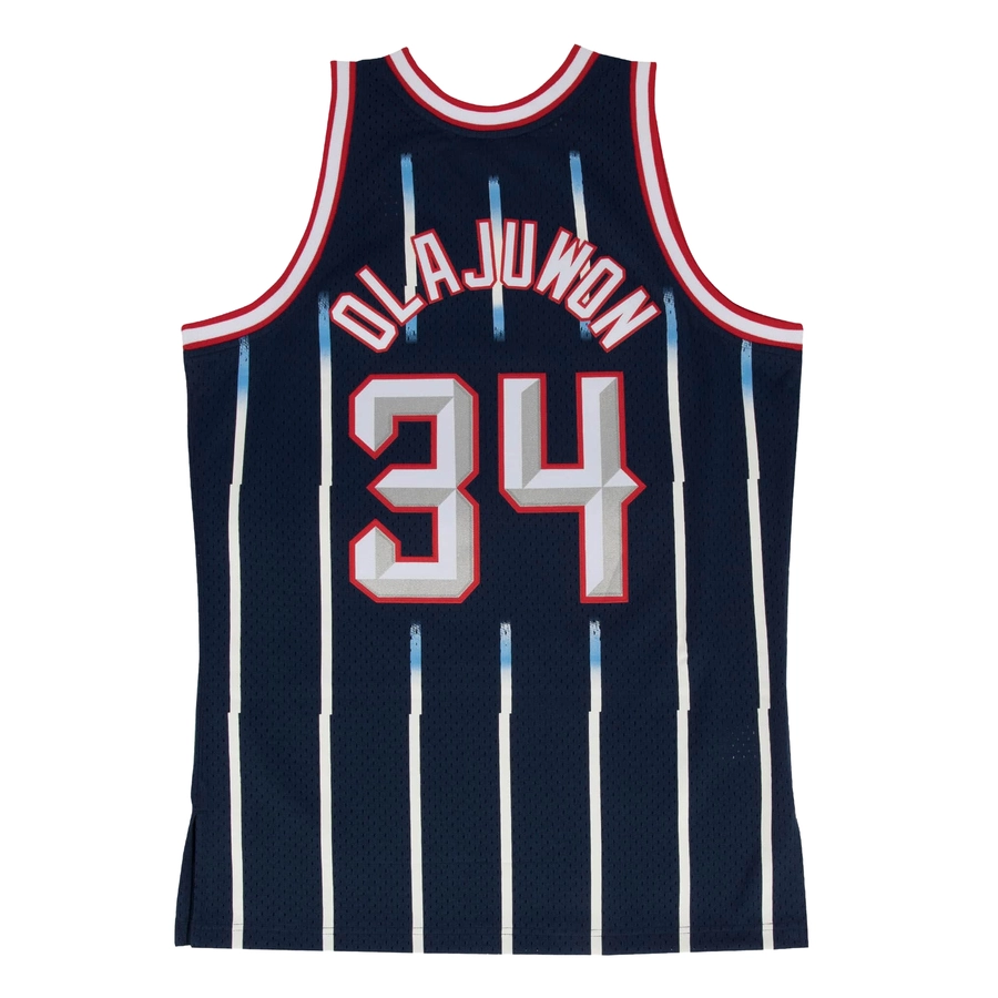 SWINGMAN JERSEY HOUSTON ROCKETS ROAD 1996-97 HAKEEM OLAJUWON 'NAVY'