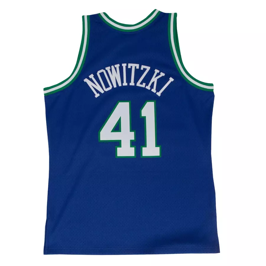SWINGMAN JERSEY DALLAS MAVERICKS ROAD 1998-99 DIRK NOWITZKI 'BLUE'