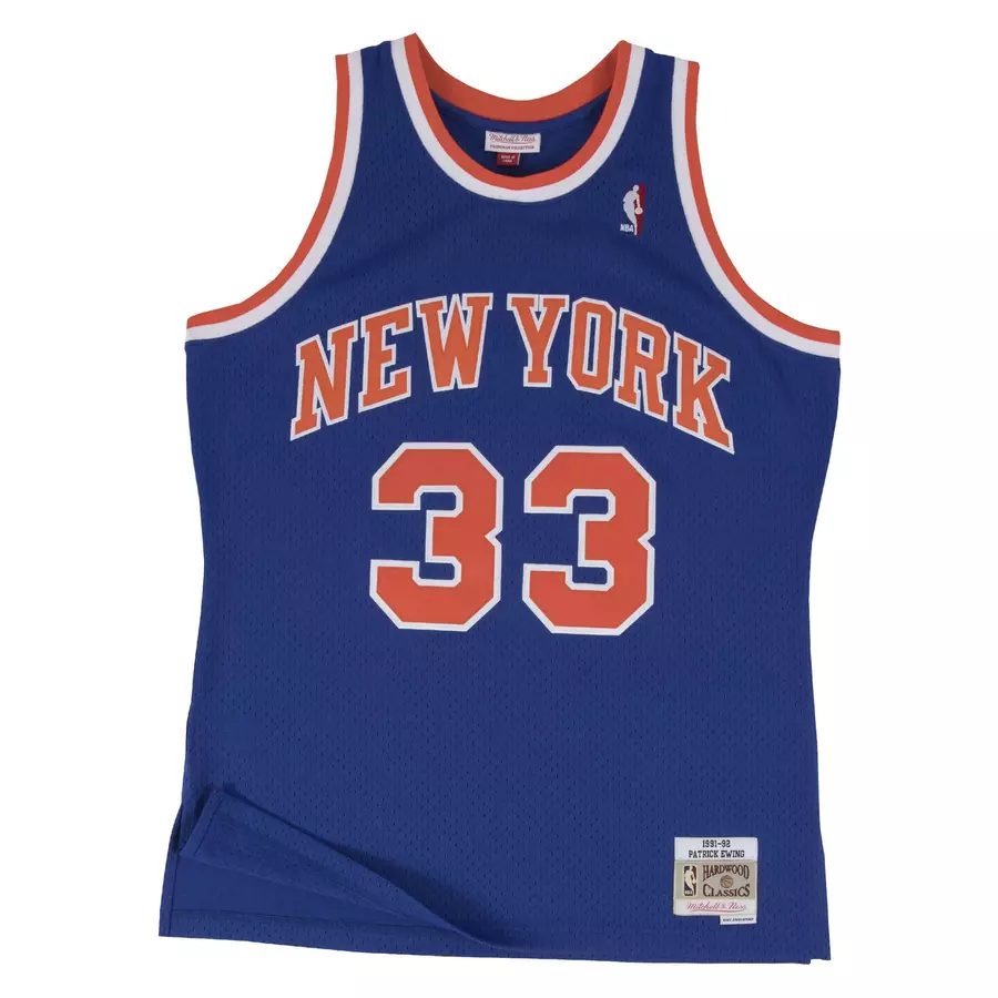 SWINGMAN JERSEY NEW YORK KNICKS ROAD 1991-92 PATRICK EWING 'BLUE'