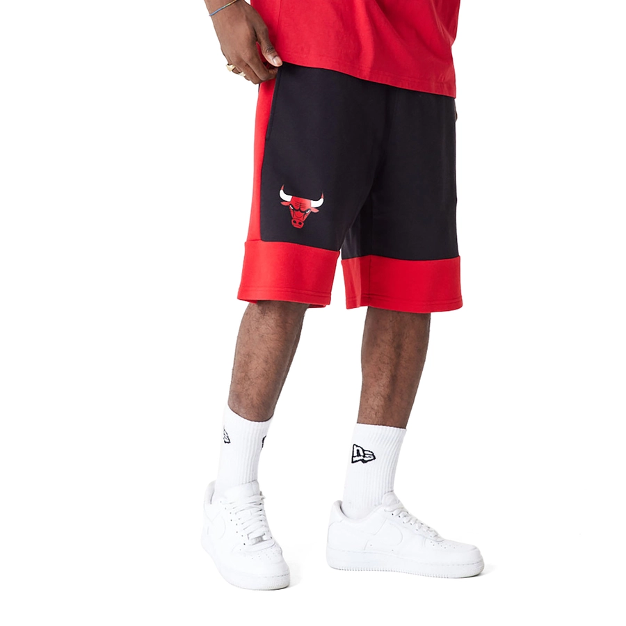 NEW ERA CHICAGO BULLS NBA COLOUR BLOCK SHORTS 'BLACK'