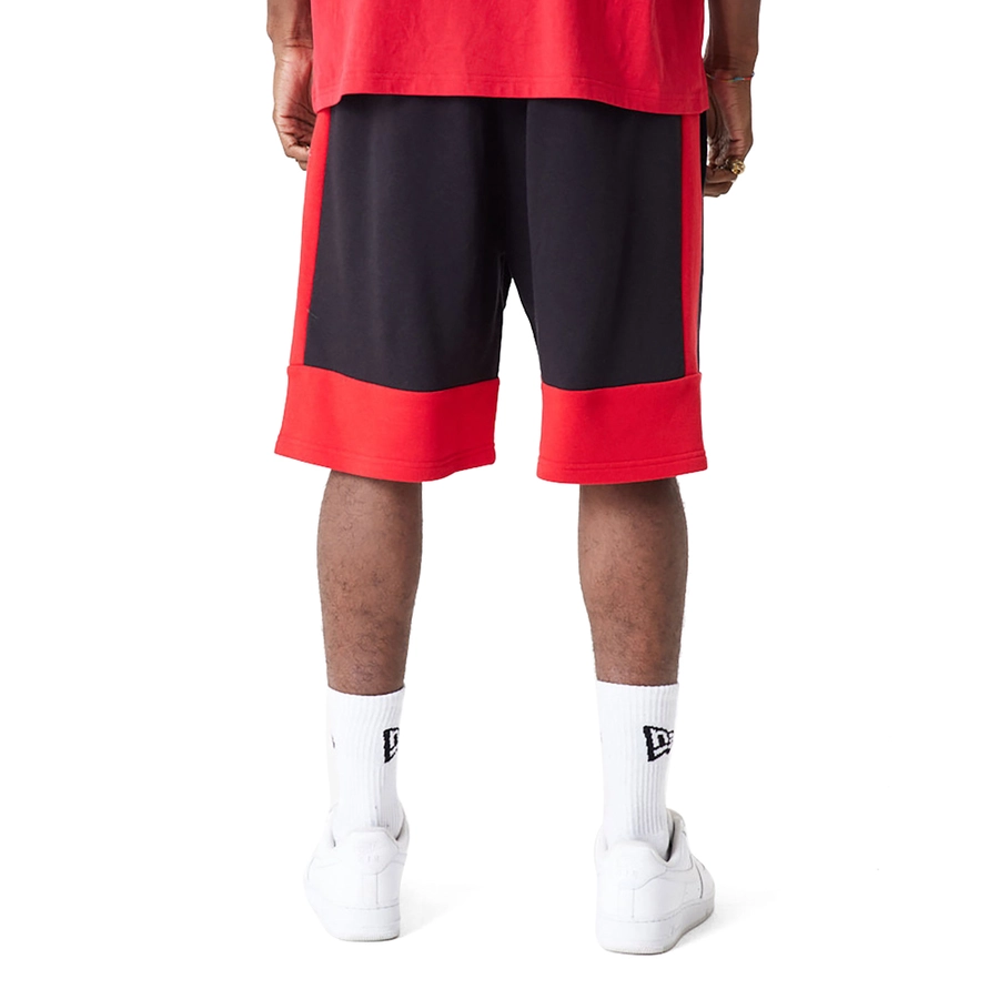 NEW ERA CHICAGO BULLS NBA COLOUR BLOCK SHORTS 'BLACK'