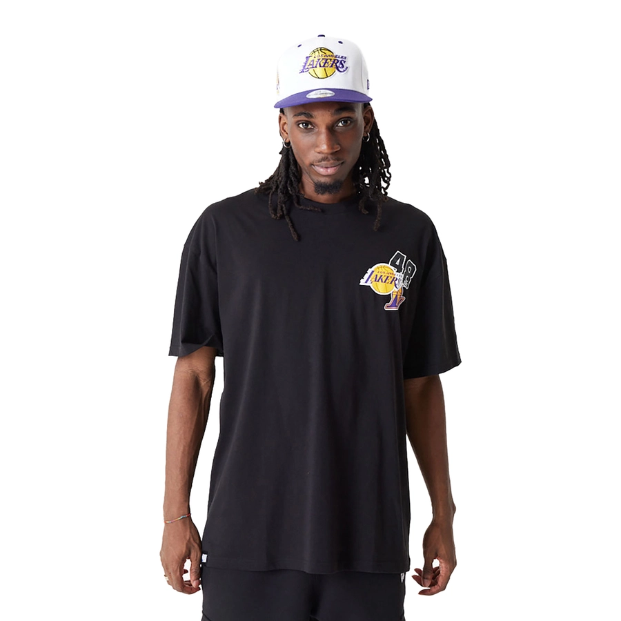 NEW ERA LOS ANGELES LAKERS NBA LIFESTYLE OVERSIZED T-SHIRT 'BLACK'