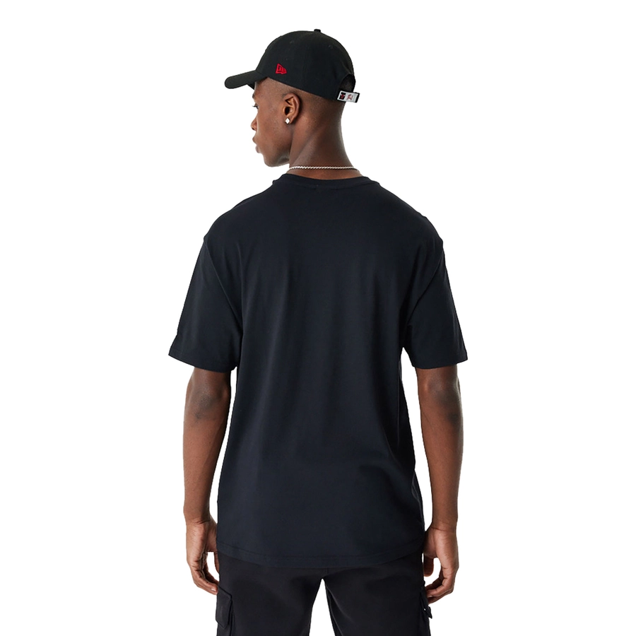 NEW ERA CHICAGO BULLS NBA RETRO GRAPHIC BLACK OVERSIZED T-SHIRT 'BLACK'