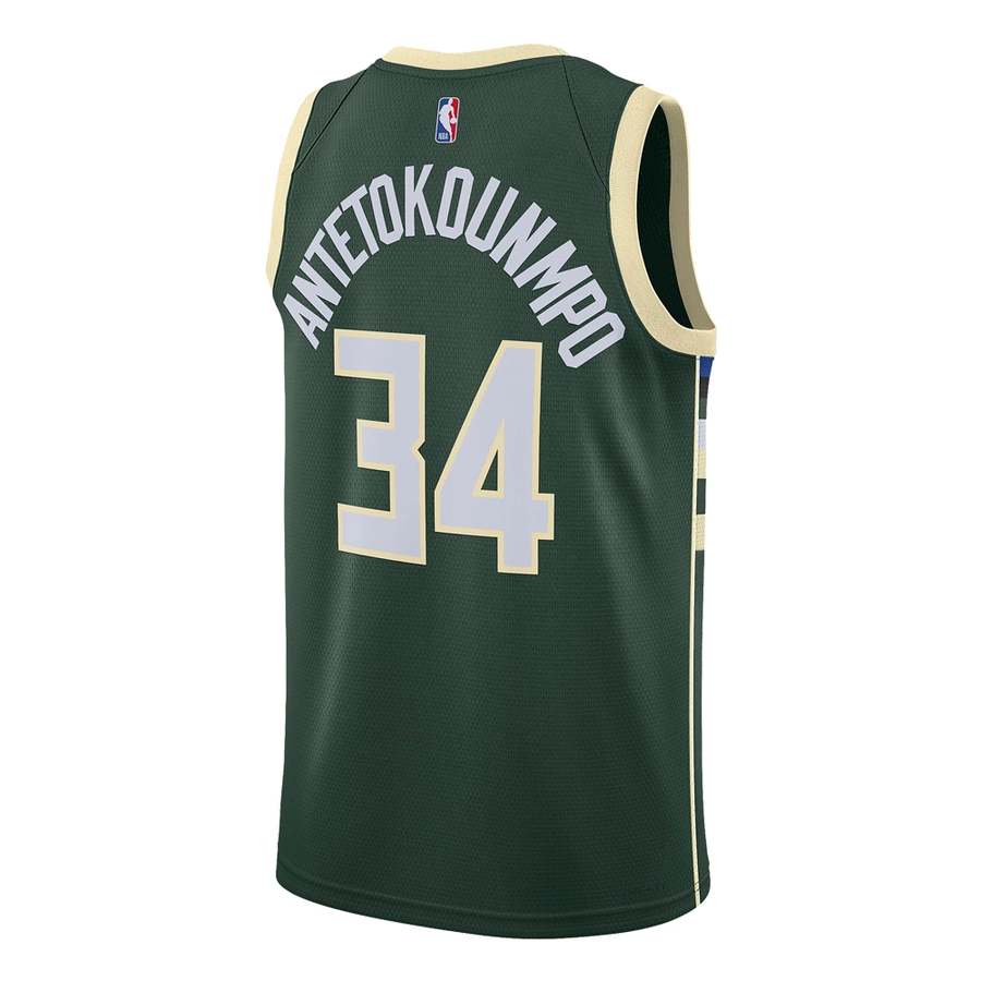 NIKE MILWAUKEE BUCKS GIANNIS ANTETOKOUNMPO DRI-FIT NBA SWINGMAN ICON EDITION 2022/23 JERSEY 'GREEN'
