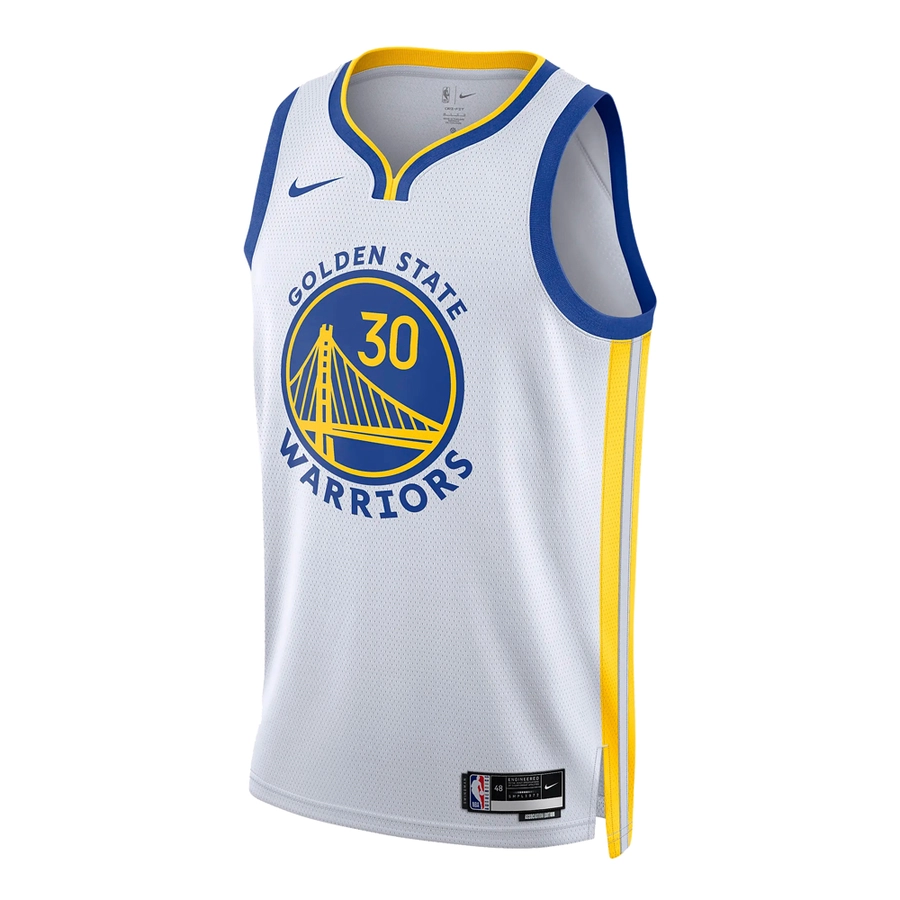 NIKE GOLDEN STATE WARRIORS STEPHEN CURRY DRI-FIT NBA SWINGMAN ASSOCIATION EDITION JERSEY 'WHITE'