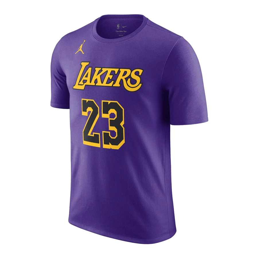 JORDAN LOS ANGELES LAKERS LEBRON JAMES STATEMENT EDITION T-SHIRT 'PURPLE'