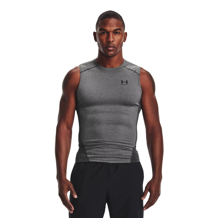 UA HEATGEAR ARMOUR COMPRESSION SLEEVELESS 'GREY'