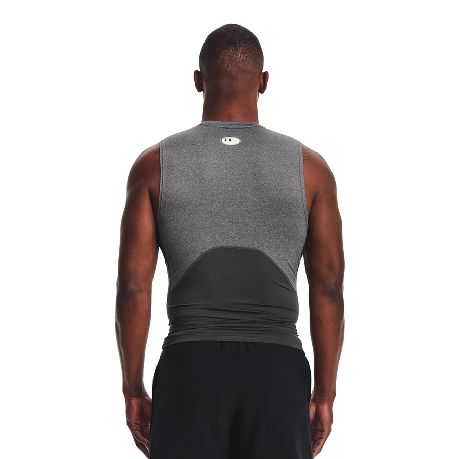 UA HEATGEAR ARMOUR COMPRESSION SLEEVELESS 'GREY'