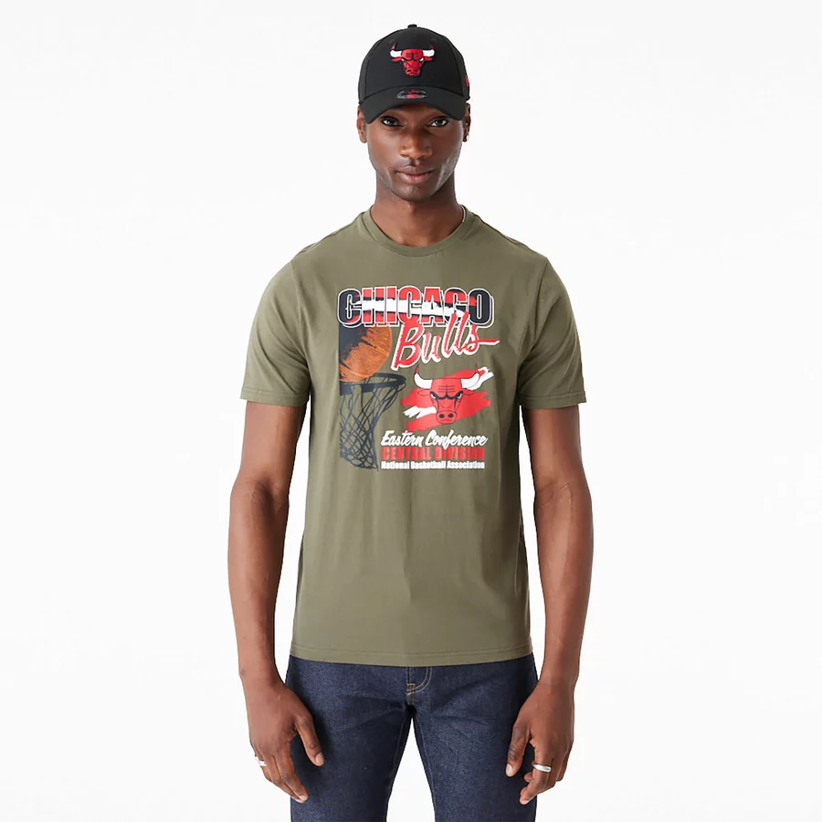 NEW ERA CHICAGO BULLS NBA PLAYER GRAPHIC T-SHIRT 'GREEN'