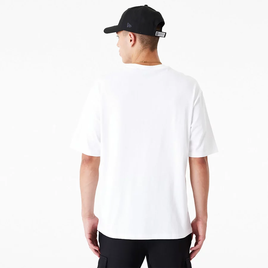 NEW ERA BROOKLYN NETS NBA LARGE WORDMARK OVERSIZED T-SHIRT 'WHITE'