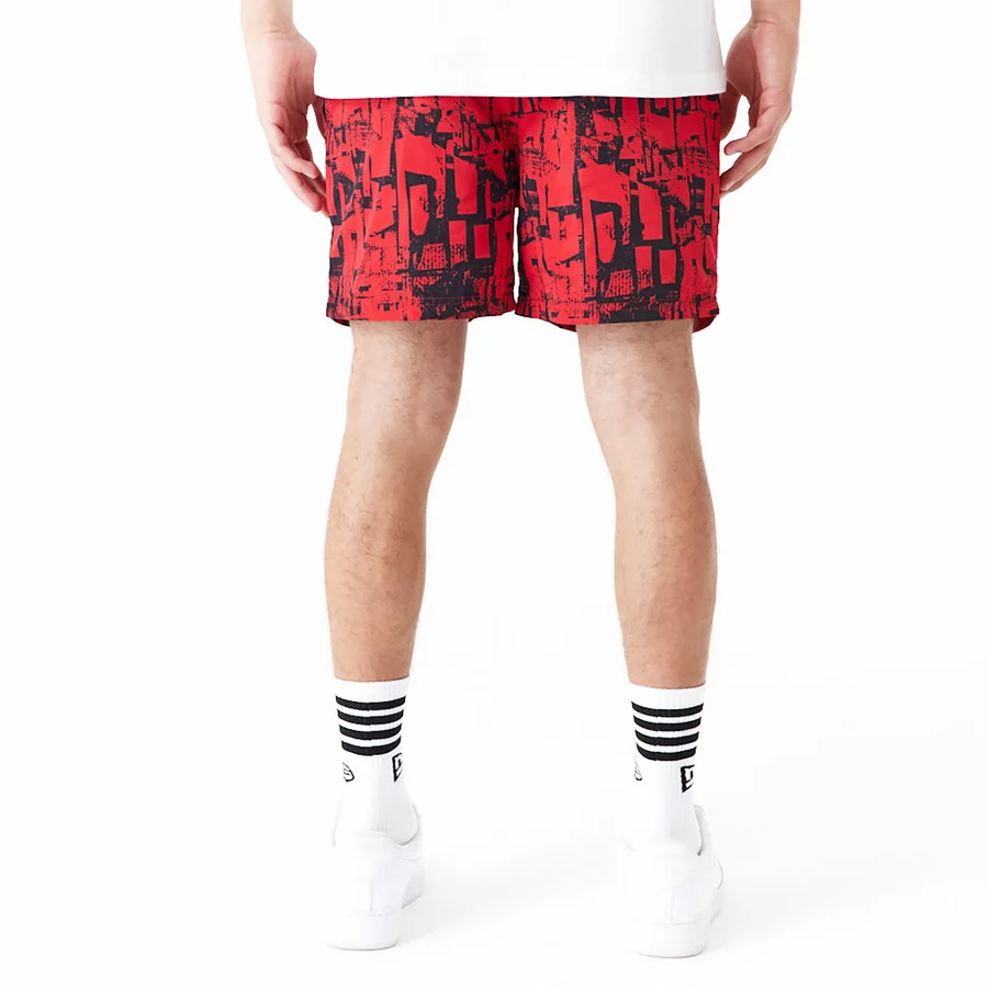 NEW ERA CHICAGO BULLS NBA ALL OVER PRINT SHORTS 'RED'