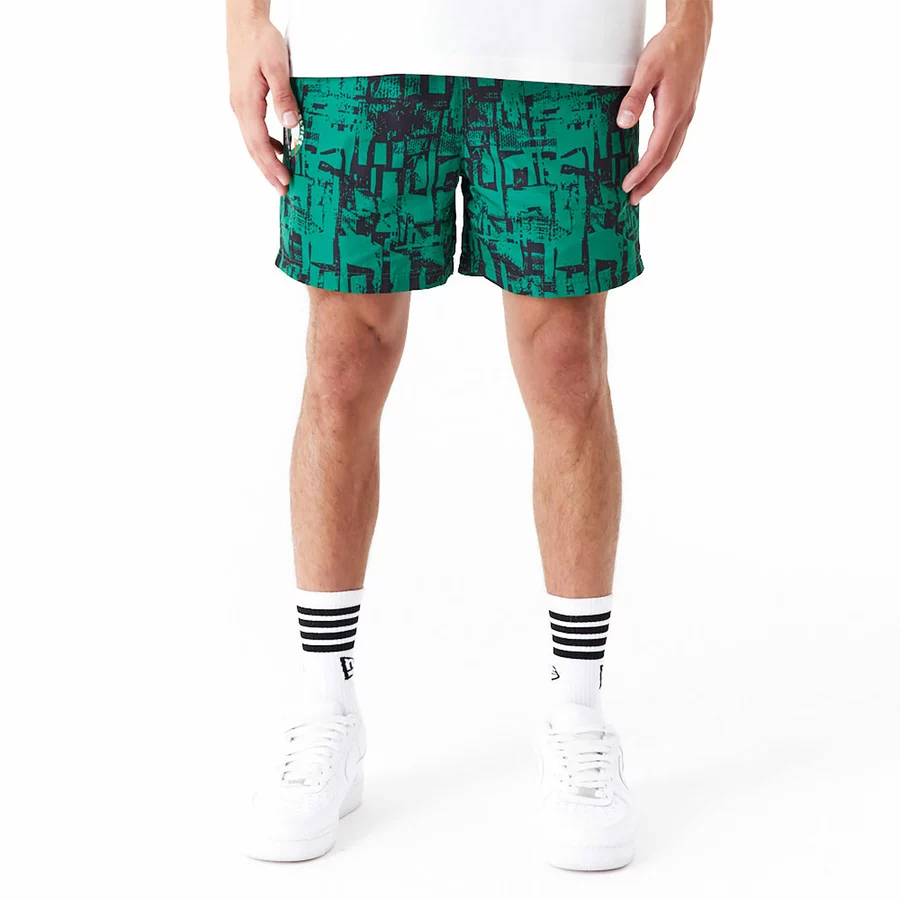 NEW ERA BOSTON CELTICS NBA ALL OVER PRINT SHORTS 'GREEN'