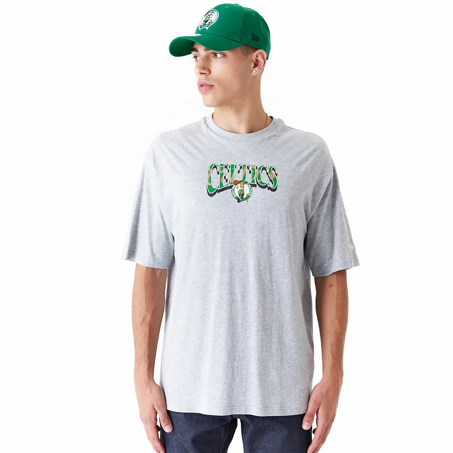 NEW ERA BOSTON CELTICS NBA CHAMPIONSHIP OVERSIZED T-SHIRT 'GREY'