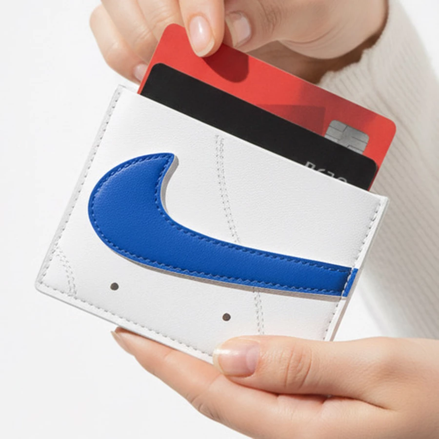 NIKE ICON AIR FORCE 1 CARD WALLET 'WHITE/BLUE'