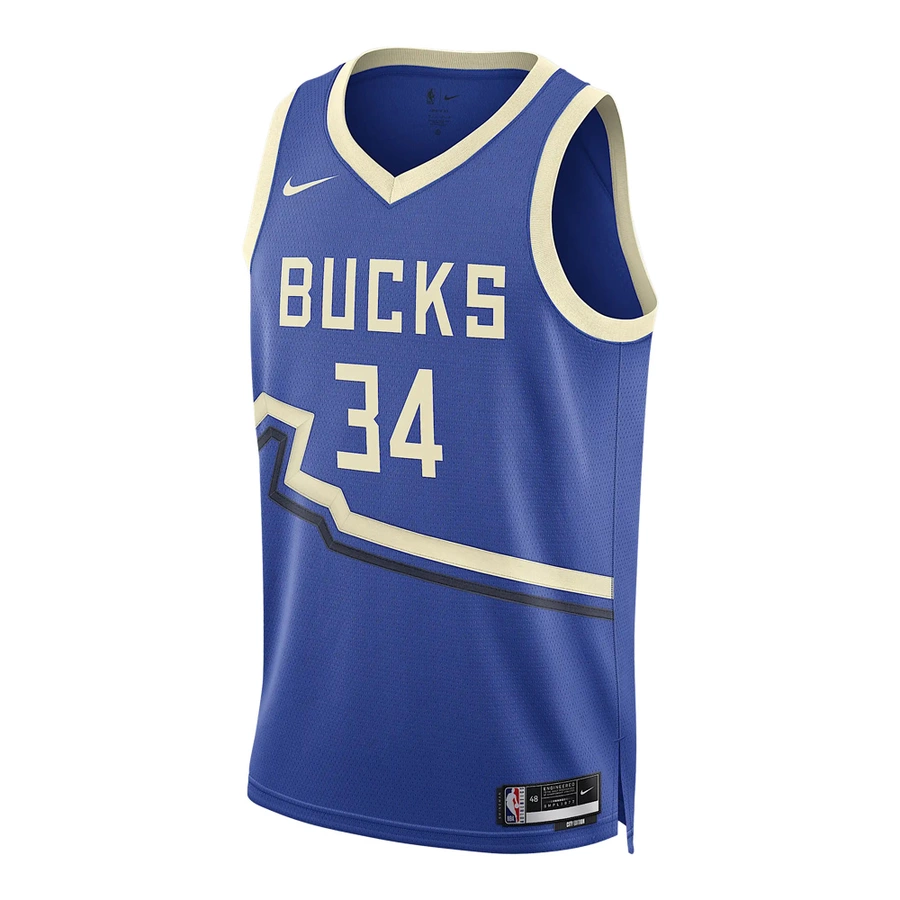 NIKE GIANNIS ANTETOKOUNMPO MILWAUKEE BUCKS 2024/25 CITY EDITION DRI-FIT NBA SWINGMAN JERSEY 'BLUE'