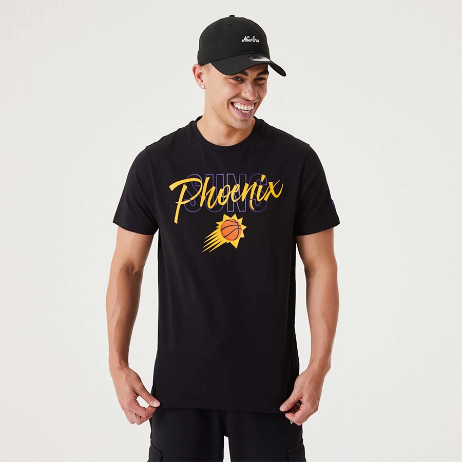 NEW ERA PHOENIX SUNS NBA SCRIPT T-SHIRT 'BLACK'