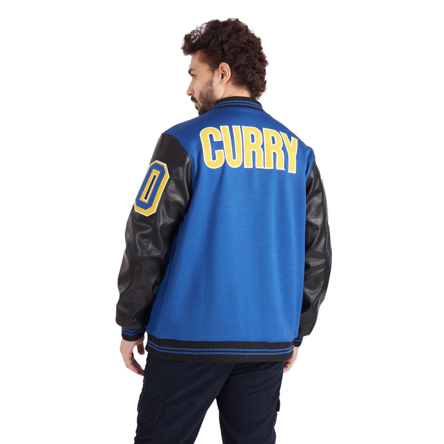 NBA STEPHEN CURRY GOLDEN STATE WARRIORS VARSITY JACKET 'BLUE'