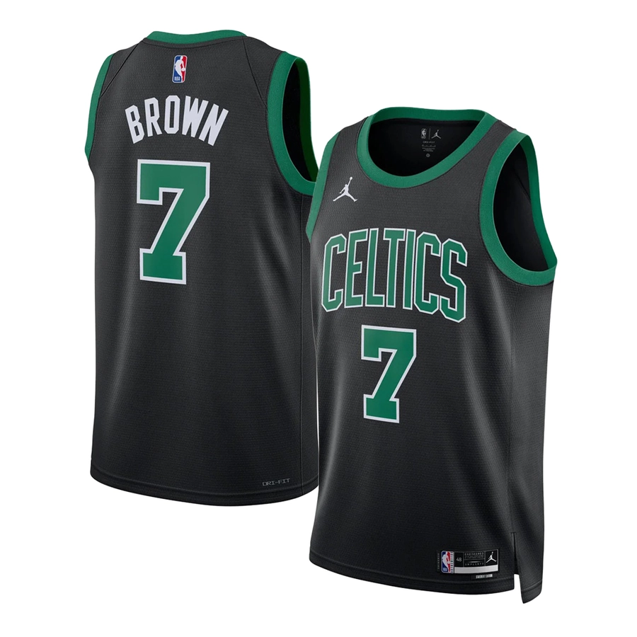 NIKE JAYLEN BROWN BOSTON CELTICS STATEMENT EDITION DRI-FIT NBA SWINGMAN JERSEY 'BLACK'