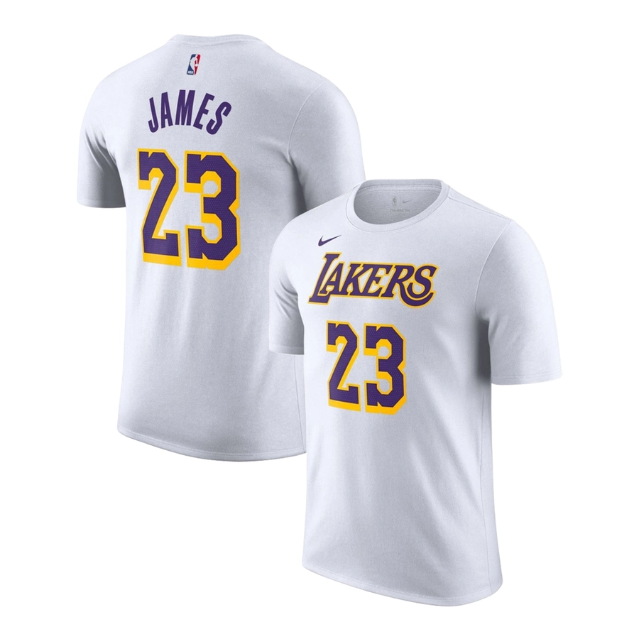 NIKE LEBRON JAMES LOS ANGELES LAKERS #23 NBA T-SHIRT 'WHITE'