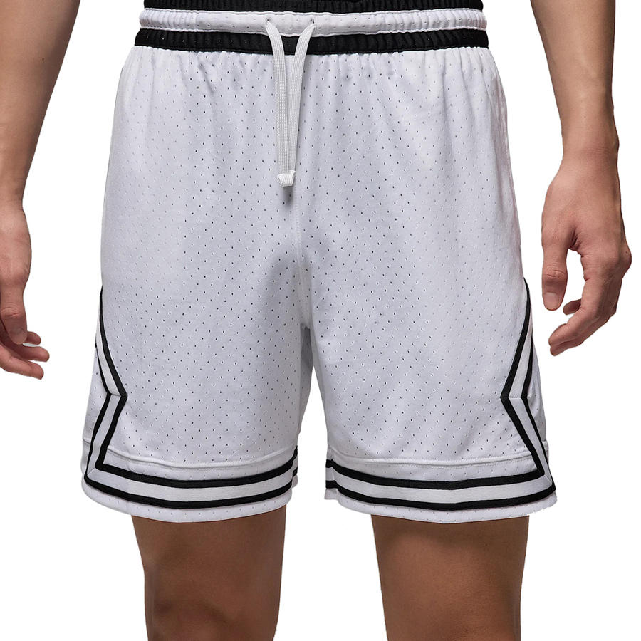 JORDAN SPORT DRI-FIT MESH DIAMOND SHORTS 'WHITE'