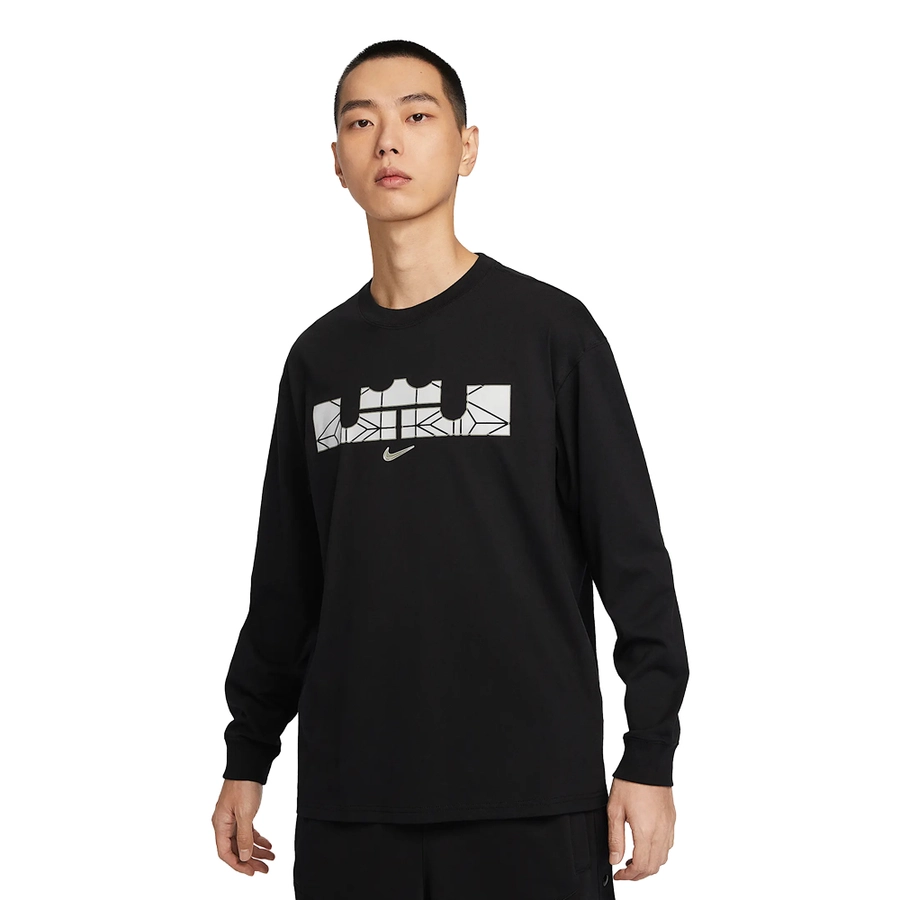 NIKE LEBRON MAX90 LONG-SLEEVE BASKETBALL T-SHIRT 'BLACK'