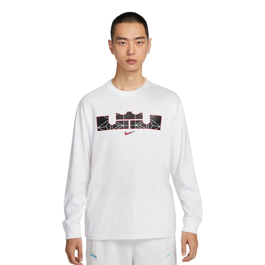 NIKE LEBRON MAX90 LONG-SLEEVE BASKETBALL T-SHIRT 'WHITE'