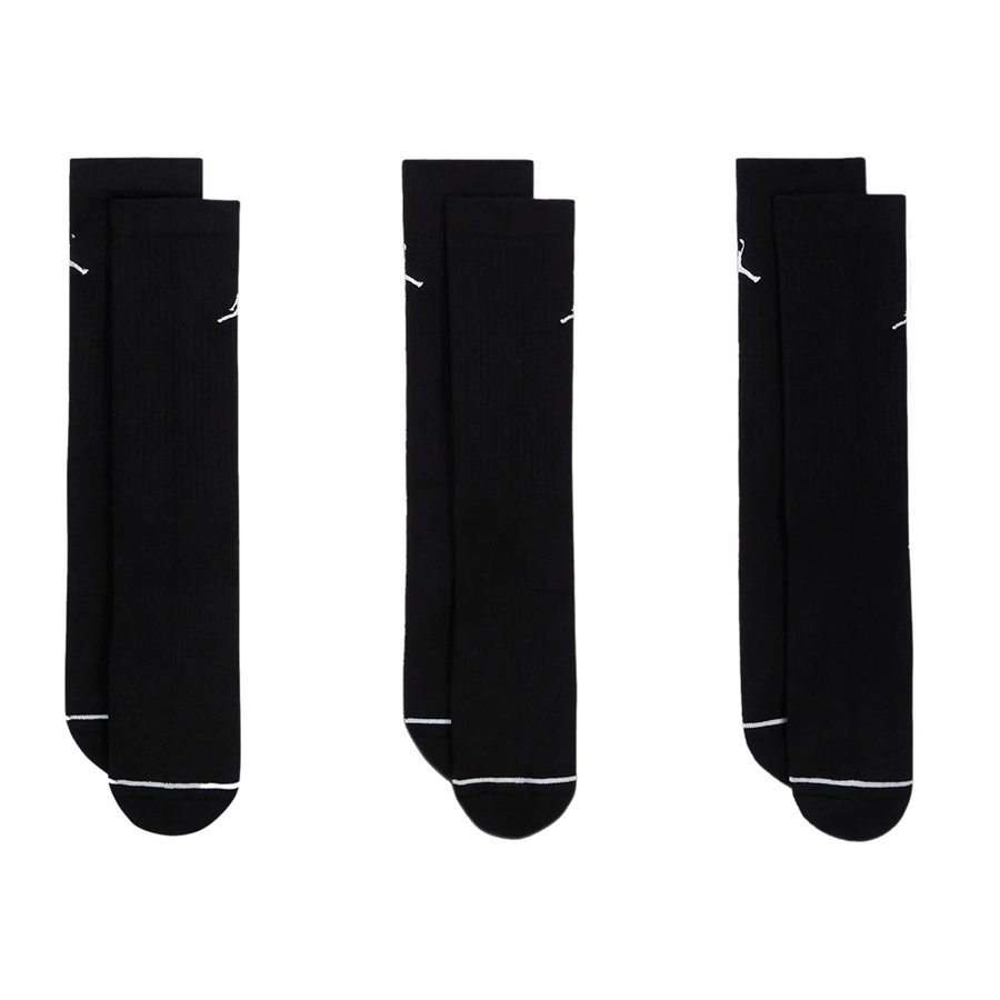 JORDAN EVERYDAY CREW SOCKS (3 PAIRS) 'BLACK'