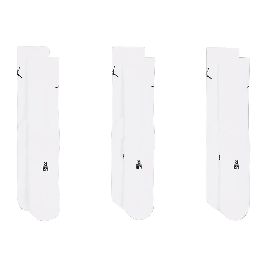 JORDAN EVERYDAY CREW SOCKS (3 PAIRS) 'WHITE'