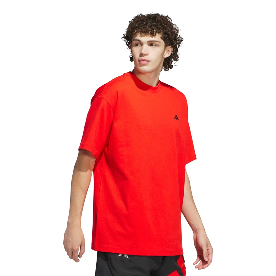 ADIDAS ANTHONY EDWARDS SEASONAL LOGO T-SHIRT 'RED'